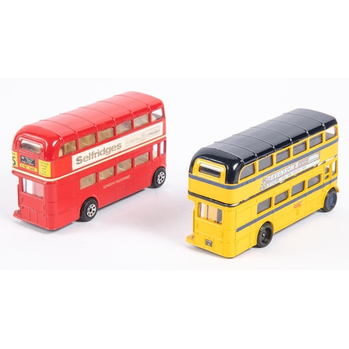 262 - 2 Corgi toys  london Routemaster bus factory pre production samples. Selfirdges with sample decals 1... 