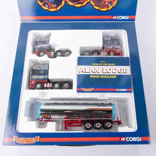 263 - 2 Corgi Truck Sets.  Alan Lodge 'Pride of the Dales', comprising DAF, Scania and MAN Tractor Units t... 