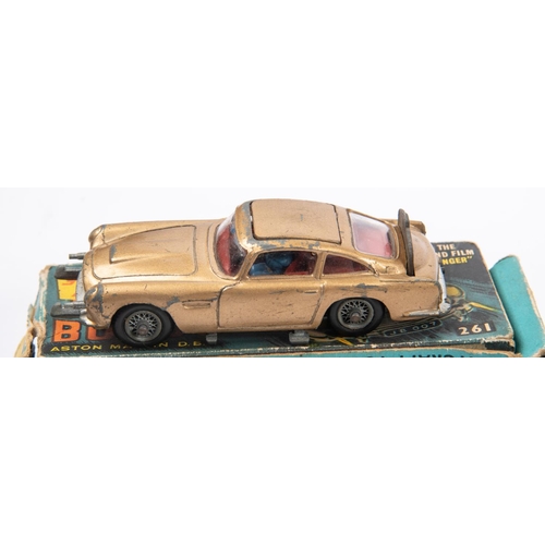 276 - 4x Corgi Toys TV and Film related vehicles. Including; James Bond 007 Aston Martin (261), in gold. W... 