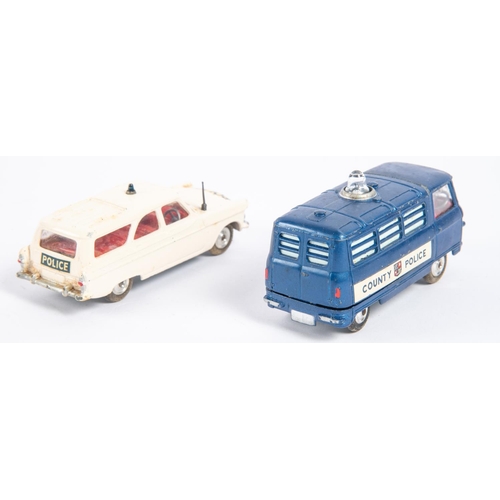 279 - 2 Corgi Toys. Ford Zephyr Motorway Patrol (419). In white with red interior, POLICE to bonnet and re... 