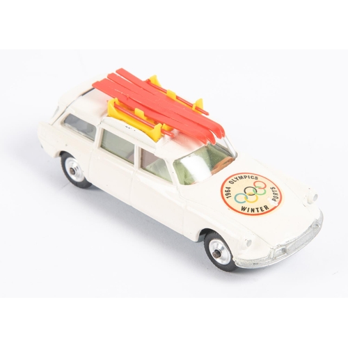 282 - Corgi Toys Citroen Safari 'Olympic Winter Sports' (475). In white with pale green interior, yellow r... 