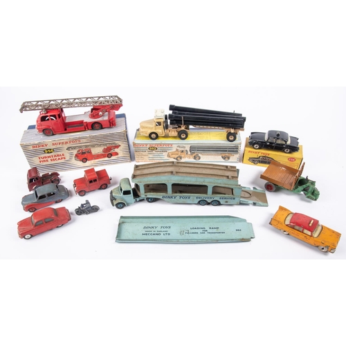 295 - 9x Dinky Toys/Supertoys. 3x boxed examples; A Humber Hawk Police Patrol car (256), in black. French ... 