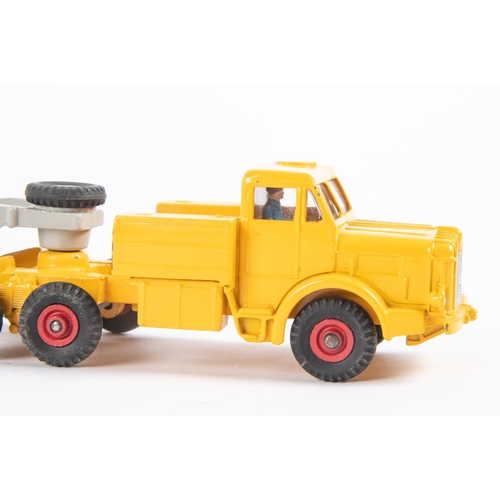 316 - A Dinky Supertoys Mighty Antar with Transformer load (908). Yellow tractor unit with grey trailer, r... 