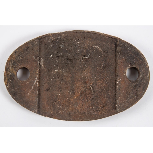 33 - Locomotive shedplate 56A, Wakefield 1956-1967. Cast iron plate in quite good, stripped condition, su... 