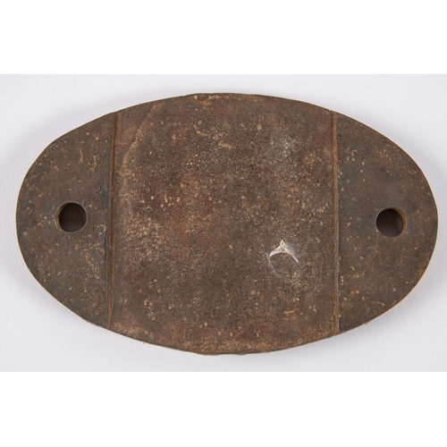 38 - Locomotive shedplate 52A Gateshead 1950-1973. Cast iron plate in quite good condition, surface rust ... 