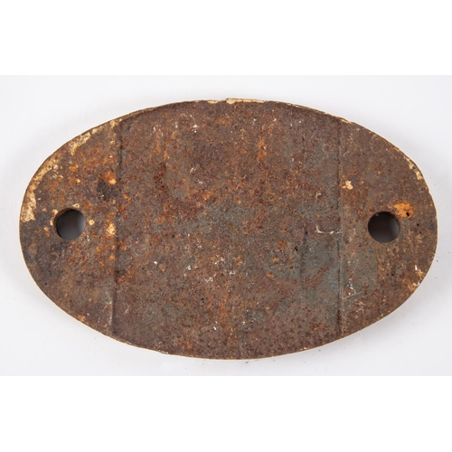 42 - Locomotive shedplate 40B Immingham 1950-1973. Cast iron plate in quite good, believed to be unrestor... 