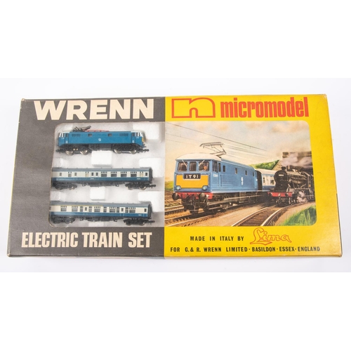 60 - Wrenn N Micromodel set. Comprising BR class 81 Bo-Bo electric locomotive RN E3185 min Rail Blue live... 