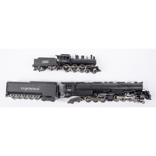 66 - 4 Rivarossi 'HO' gauge Locomotives. A 4-6-6-4 Tender Locomotive, RN 672. In Clinchfield black livery... 