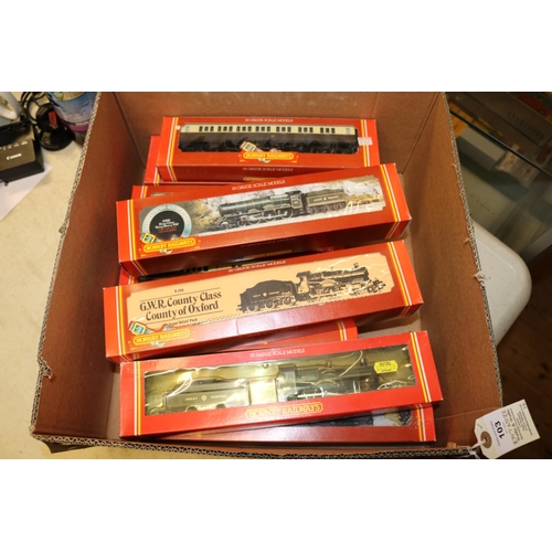 103 - 12x Hornby Railways OO gauge GWR items. Including 3x tender locomotives; a King Class 4-6-0, King He... 