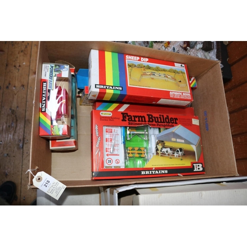 218 - 11x Britains Farm sets (1970-80s). Including; 4711 Model Farm. 7177 Riding School Boxed Set. 4709 Fa... 