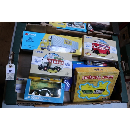 254 - 40+ Corgi items. Including; cars, commerical vehicles, buses, etc. Examples include; Island Transpor... 