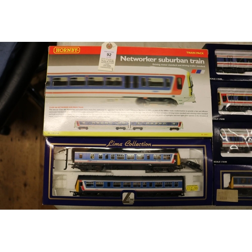 92 - 4x OO gauge railway Network South East items. A Bachmann Branchline 3-car Class 159 DMU set (31-510)... 