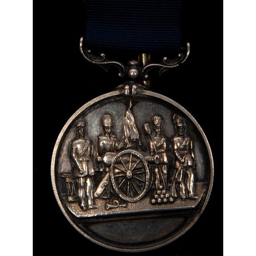 130 - 2nd Norfolk Artillery Volunteers Hon Member silver medal, piece 30mm with foliate swivel suspender. ... 