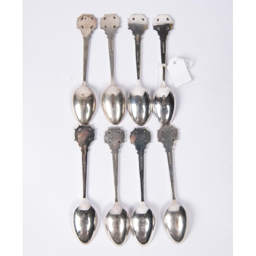 14 - The Society of Miniature Rifle Clubs prize spoons in HM silver (6), each spoon 11.5cm, has society c... 