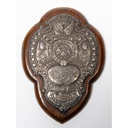 151 - Cape Colony National Rifle Association prize shield (as previous lot), also bearing Mappin & Webb ha... 