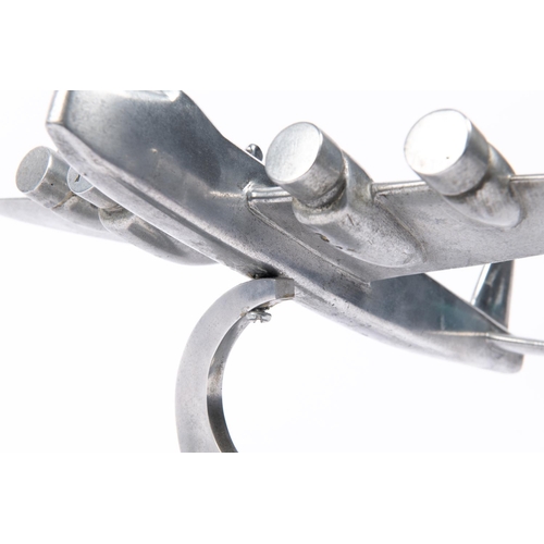 21 - A cast aluminium desk ornament/ashtray, in the form of a WWII Short Stirling four engined bomber, wi... 