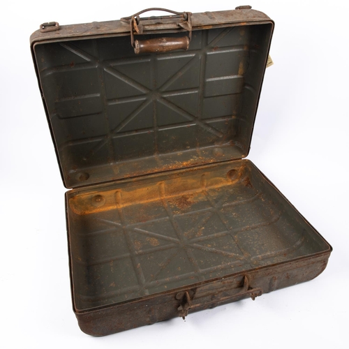 220 - A Third Reich steel case for stick grenades, GC (some slight rusting)  £60-70