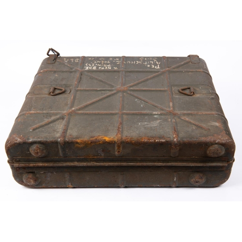 220 - A Third Reich steel case for stick grenades, GC (some slight rusting)  £60-70