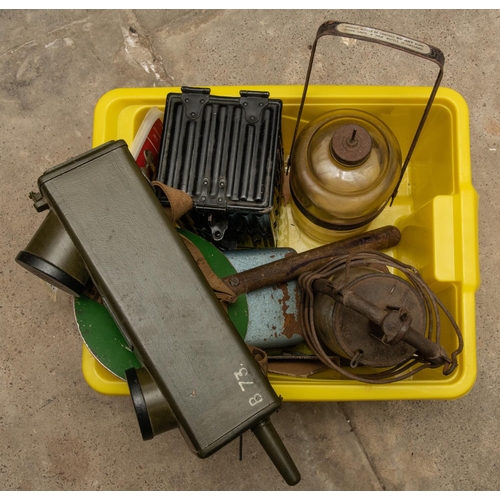 227 - A US WWII signal corps transmitter RC611, a German field coffee grinder in its case, a WWII or earli... 