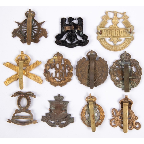 272 - 7 Corps cap badges: pre 1924 Tank Corps (slider replaced), 16 spoke Army Cyclist Corps by Woodward, ... 