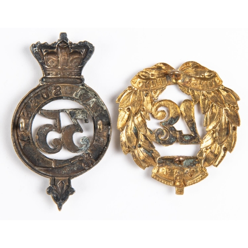 277 - Pre 1881 glengarry badges of the 35th and 37th Regiments of Foot (K&K 482 and 486), GC (the first si... 