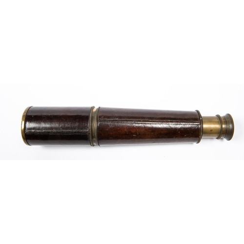 28 - A WWI 3 draw brass signalling telescope, marked “REL. SIG (Mk IV)” also “G.S/ R.& J BECK LTD/LONDON/... 