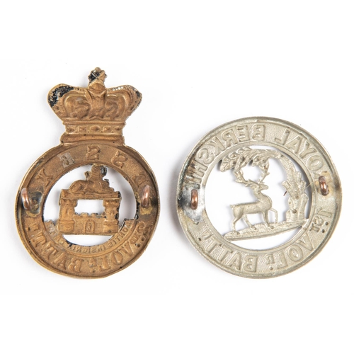 283 - A Victorian brass glengarry badge of the 2nd Vol Battn the Essex Regiment, GC; and a  white metal he... 