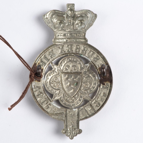 287 - A Victorian white metal glengarry badge of the 