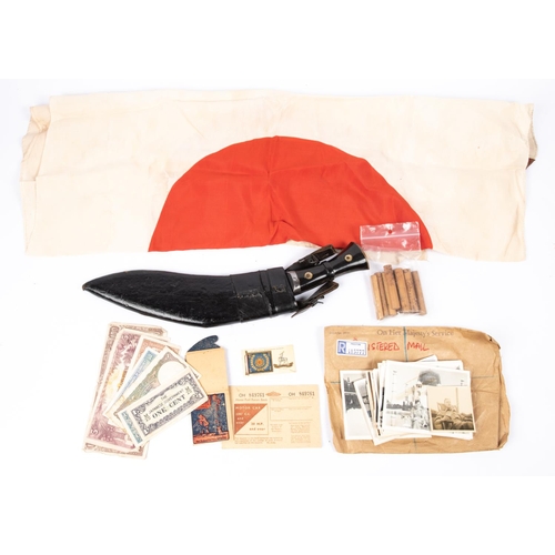 360 - A Japanese silk flag, 28