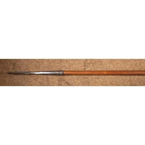 375 - A wooden cavalry lance, 106