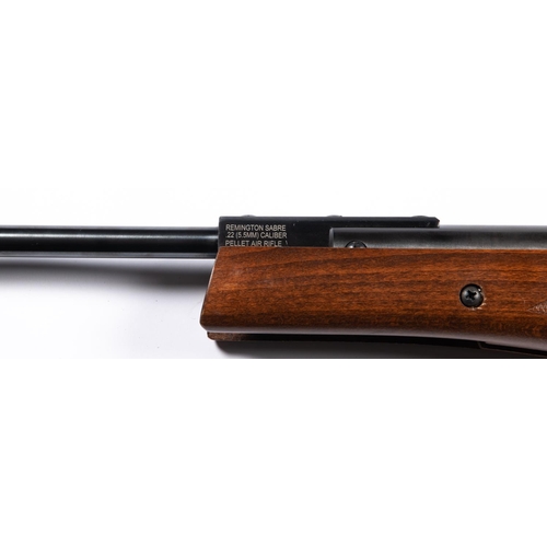 401 - A .22” Remington sabre break action air rifle, fitted with SMK 4 x 30 telescopic sight, silencer and... 