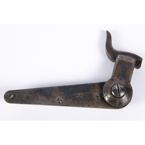 405 - A detached lock from a Starr Arms Co breech loading percussion carbine, stamped 