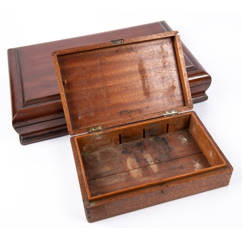 413 - A cutlery case relined professionally to receive a pair of duelling pistols, containing a copper pis... 