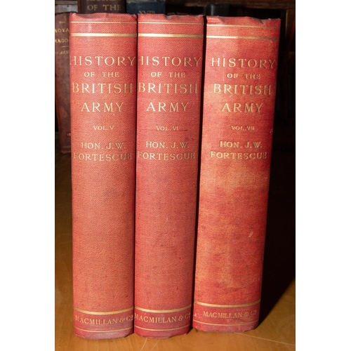 52 - “History of the British Army” by the Hon J W Fortescue, pub by Macmillan & Co between 1899 and 1920,... 