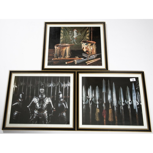 80 - 13 photographs of mediaeval armour, all framed, 19