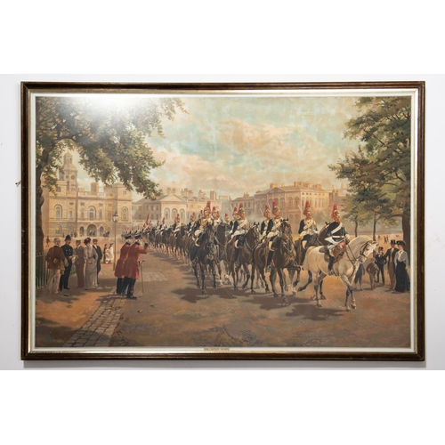 82 - 5 framed military prints: Guards in the Crimea, 37