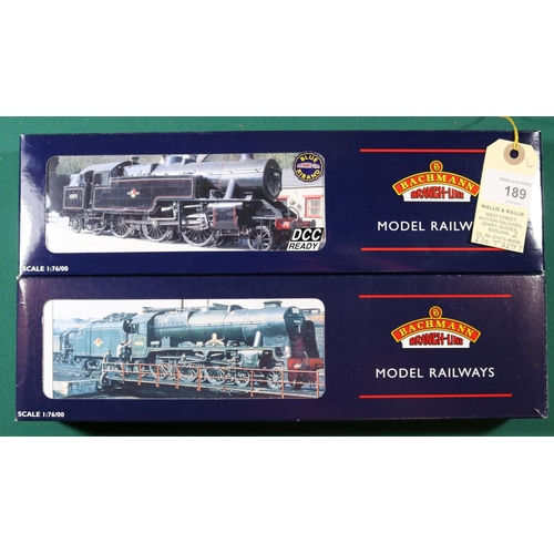 62 - 2 Bachmann OO locomotives. A BR rebuilt Royal Scot Class 4-6-0 tender locomotive, The North Stafford... 