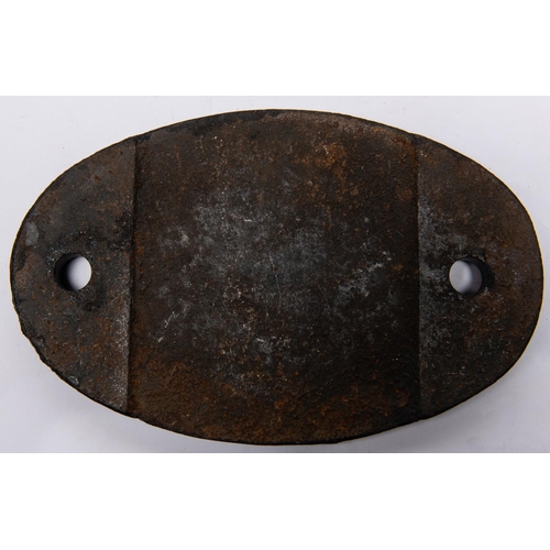 14 - Locomotive shedplate 64B Haymarket 1950-1973. Cast iron plate in good, believed to be unrestored con... 