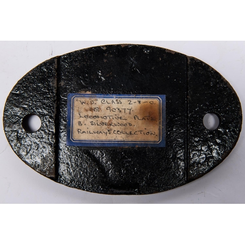 15 - Locomotive shedplate 55D, Royston 1957-1971. Cast iron plate in good, believed to be unrestored, con... 