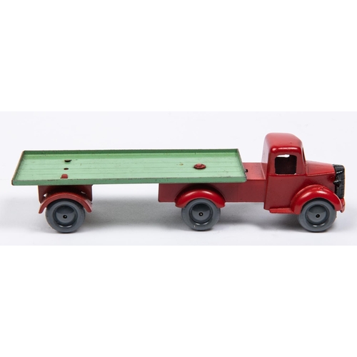 178 - Wells Brimtoy Pocketoy clockwork Bedford short wheel base lorry and trailer (9/513). Diecast tractor... 