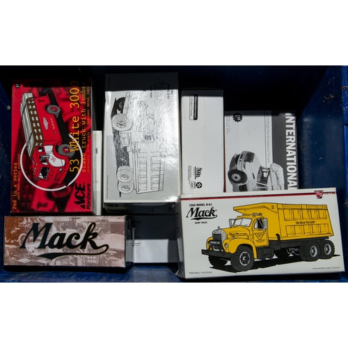 187 - 10 First Gear 1:34 scale Trucks. 3x 1960 Mack Model B61 Dump Truck, Triangle Inc, Sullivan and Valle... 