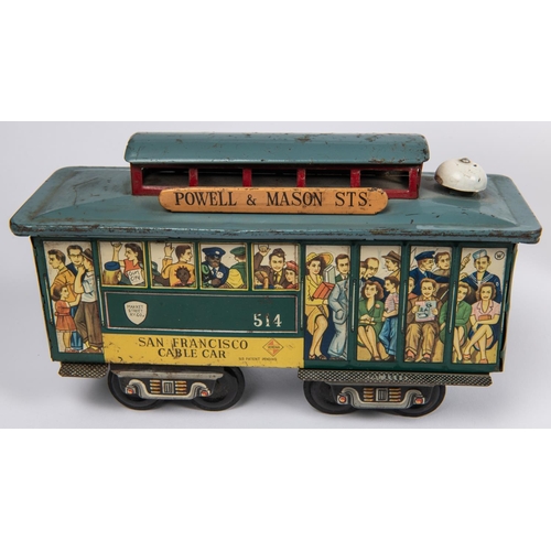 203 - 10 Tinplate Vehicles. 5 Friction powered Japanese Greyhound buses, 2 sizes length 20cm and 22cm. A B... 