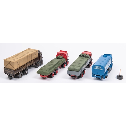 251 - 4 White Metal Commercial Vehicles. Ex-Display Models. An Atkinson 4-axle flatbed lorry wth sheeted l... 