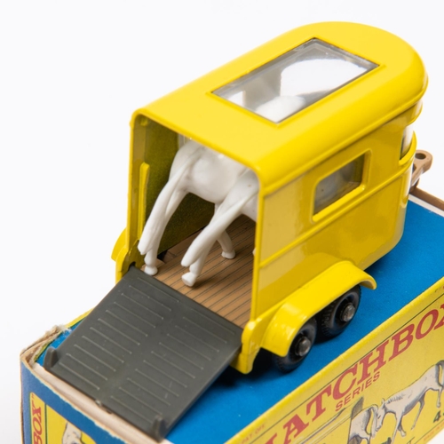 291 - 6x Matchbox Series. 37c; Dodge Cattle Truck in yellow and grey with 2x cows. 43c; Pony Trailer in ye... 