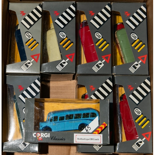 345 - 30x Corgi Classics buses and coaches sets. Including 9x 2-vehicle sets (39x Corgi vehicles in total)... 