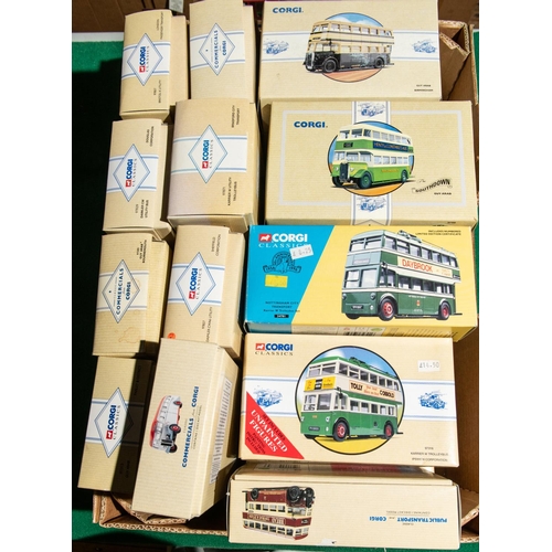 348 - 20x Corgi Classics buses and coaches. Including; AEC Regal Carney. Guy Arab, Paisley & District. Guy... 