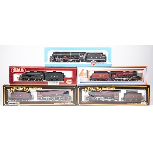 54 - 5x OO gauge railway LMS tender locomotives by Mainline Railways, Airfix, GMR and Lima. Including; A ... 