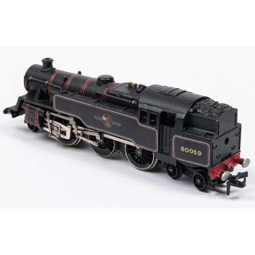 94 - A Hornby Dublo BR Standard Class 4MT 2-6-4T locomotive, 80059, in lined black livery (3218). For 3-r... 