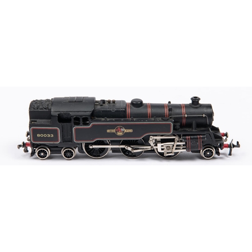 97 - A Hornby Dublo BR Standard Class 4MT 2-6-4T locomotive, 80033, in lined black livery (2218). For 2-r... 