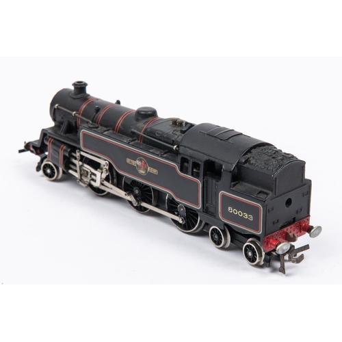 97 - A Hornby Dublo BR Standard Class 4MT 2-6-4T locomotive, 80033, in lined black livery (2218). For 2-r... 